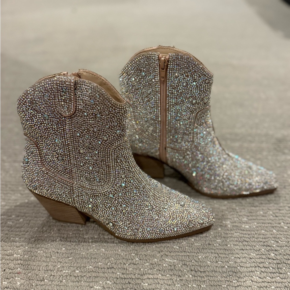 Matisse Sparkling Rhinestone Ankle Boots